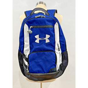 UNDER ARMOUR Storm Hustle Backpack Black Blue School Sports Pockets Laptop